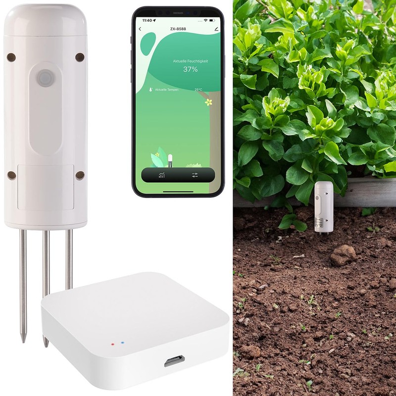 Luminea Home Control Plant Water Monitors: Smarter, ZigBee Soil Moisture