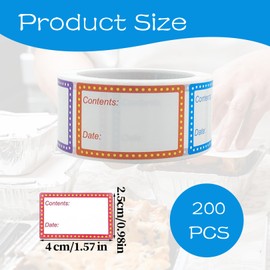 Yingjie 500 Pieces Freezer Labels, Easy Peel Off Date Label Stickers, for Jars, Freezer Containers, Storage Boxes, Home or Restaurant Food Container