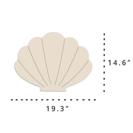 Elyura Shell Shape Diatomite Stone Bath Mat Shower Mat Quick-Dry, Non-Slip, Easy to Clean for Bathroom Floor