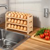 3 Pack Egg Storage for Countertop Wooden Stackable Egg Holder