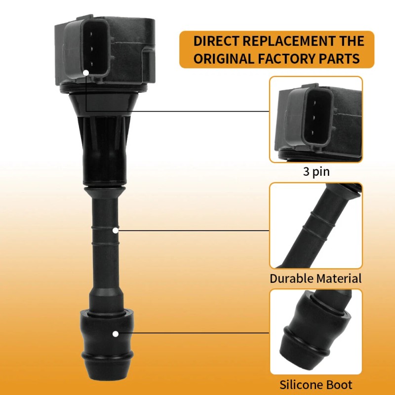 CNPAPC 6Pack Ignition Coil UF349 & Spark Plug For Nissan