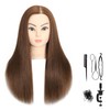 VEELTRAS Training Head Human Hair Mannequin Head Styling Head Professional