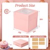 DOYIDE 12Pcs 6x6x6 Inches Small Cake Boxes, Pink Square Bakery