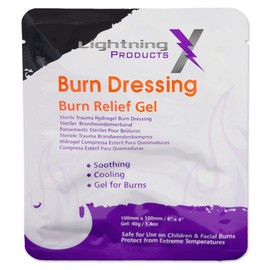 Ligntning X Products Lightning X Cooling Burn Relief Gel 4" x 4" Trauma Burn Dressing - Box of 20 pcs