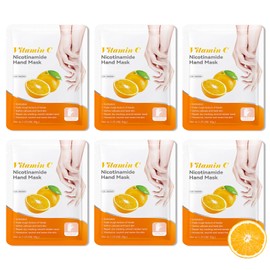 JunKuJK 6PCS Hand Masks,Hydrating Hand Masks Moisturizing Gloves Overnight for Dry Cracked Hands,Daily Hand Care Hand Masks Gift Set for Women and Men D