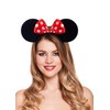 Fancy Dress Black Mouse Ears With A Red And White
