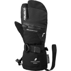 Reusch Lando R-TEX XT Junior Lobster Unisex 3-Finger Gloves Waterproof and Breathable 7702 Black/Silver, 5.5, 6161843