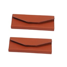 FOMIYES 2pcs Elegant Eyebrow Tweezers Storage Box Pu Material Organizers for Beauty Supplies