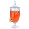 1.3 Gallon Glass Drink Dispenser, Glass Beverage Dispenser with Spigot