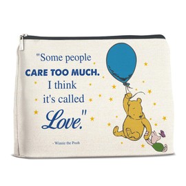 YeleY Inspirational Gift Friendship Winnie the Pooh for Women Winnie the Pooh Cosmetic Makeup Bag for Teens Women Friends Beties
