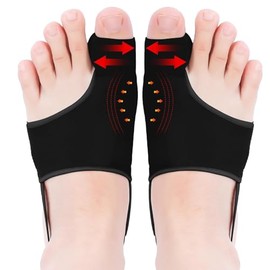 PHIXBEAR 2 Pcs Bunion Corrector for Women Big Toe with 2 Pcs Gel Bunion Toe Separators, Big Toe Straightener for Relief, Comfortable & Breathable for Day/Night