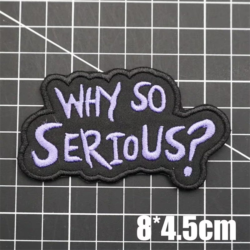 Patches Velcro "Why So Serious" Quotes Patch Emblem Tactical Morale