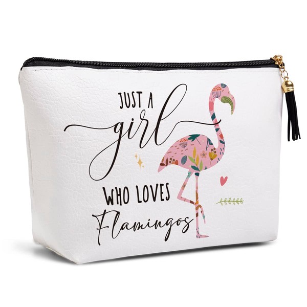 Flamingo Gifts for Women Flamingo Decor Party Favors Funny Birthday Gifts for Flamingo Lovers Teen Women Women Sisters Friend Christmas Makeup Bag Travel Toiletry Bag Just A Women Loves Flamingos