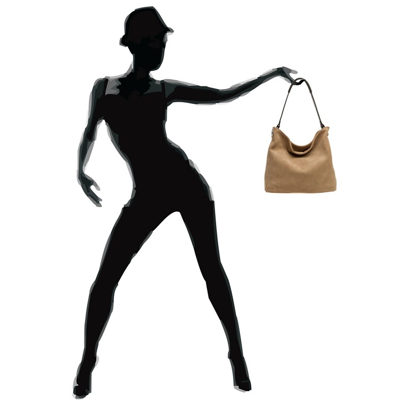 CASPAR TL580 Quality Suede Shoulder Grab Handbag