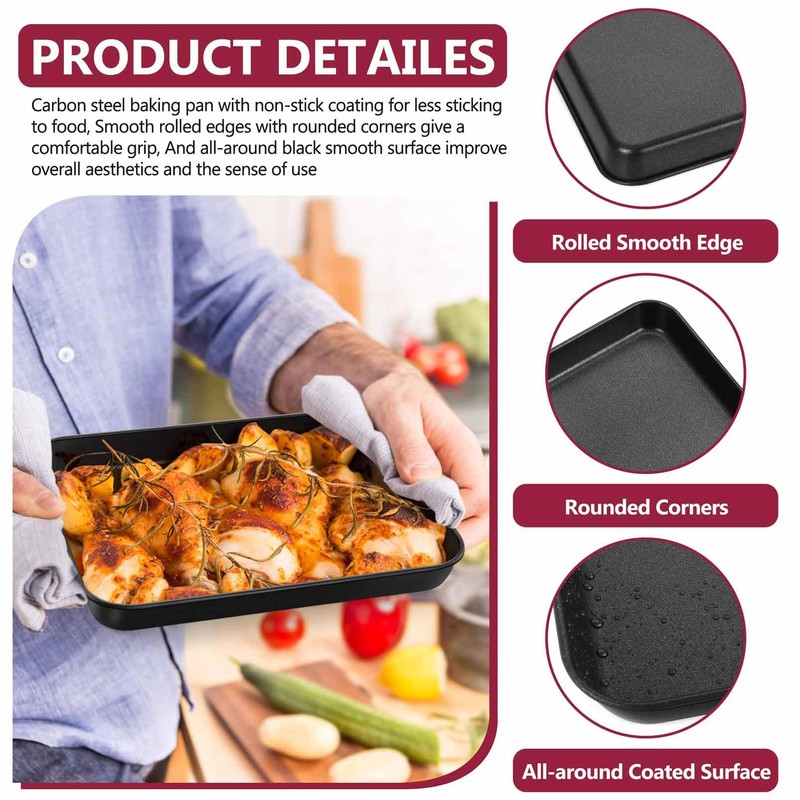 Small Toaster Oven Tray, P&P CHEF 10.4” Nonstick Toaster Oven