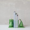 Creative Co-Op 2-Piece Cast Metal Pear Bookends, Green