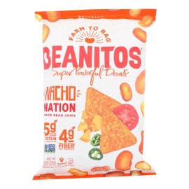 UD_Beanitos White Bean Chips Nacho Nation Case of 6 4.5 oz Crispy Spicy Salted Wasabi Flavored Kosher Certified Bulk Packaging
