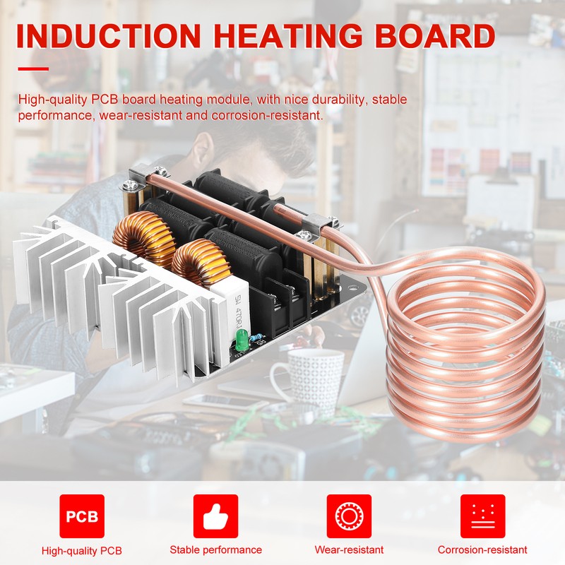 1000W ZVS Induction Heating Board Module Low Voltage Heater Coil