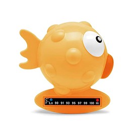 CHICCO, Termómetro para Baño, Pez, Color Naranja