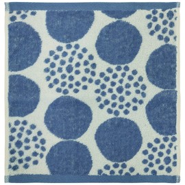 Hayashi WL700101 Evermore Organic Glow Blue Hand Towel, Approx. 13.4 x 13.8 inches (34 x 35 cm)