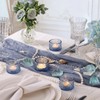 24 Pack Blue Tealight Candle Holders, Glass Votive Candle Holders
