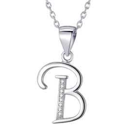 Morella Ladies Necklace Silver, Pendant, 925 Silver Rhodium Plated With Zirconia, White, 45 cm, Silver
