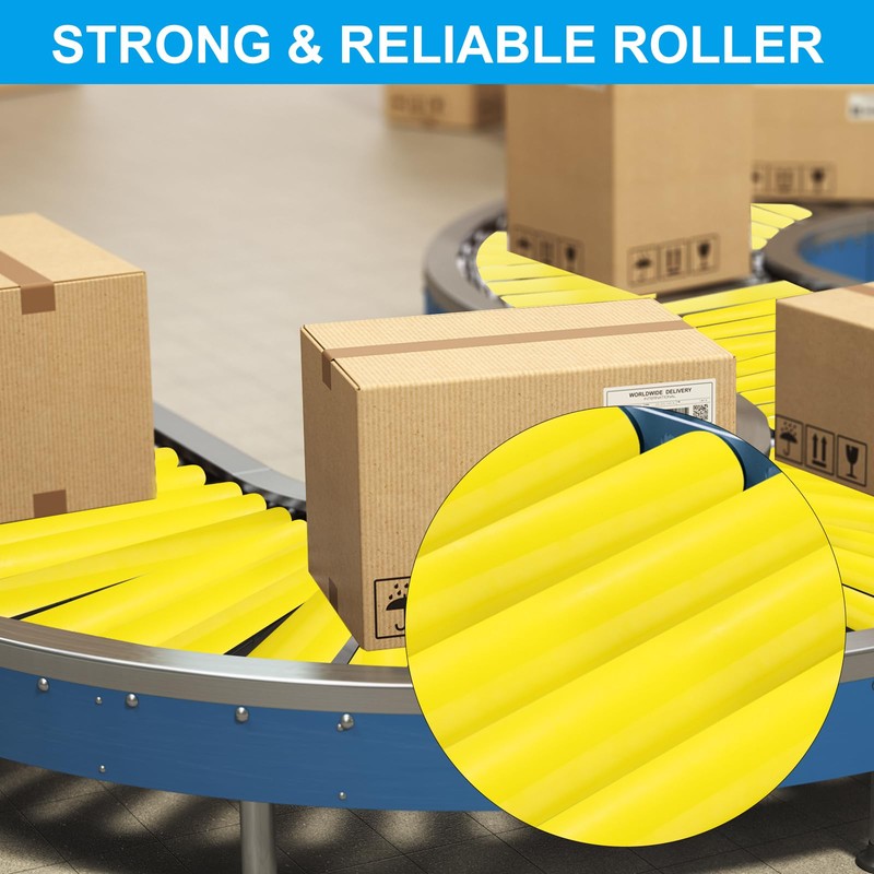 PATIKIL Polyurethane Coated Conveyor Roller 2.4" Diameter 8" Length, Stainless