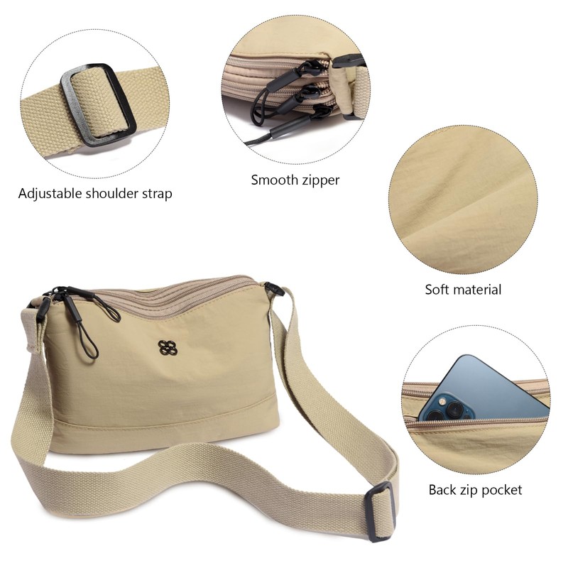Eslcorri Crossbody Bags for Women, Small Nylon Shoulder Purse Casual