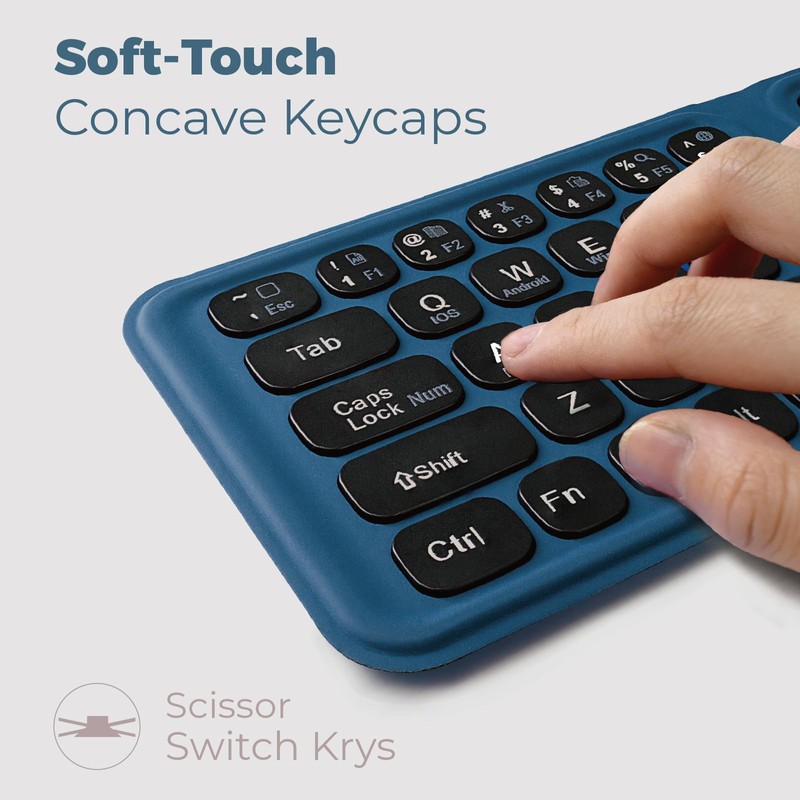 Miffy Triple-Fold Bluetooth Keyboard - Magnetic Fold Design with Integrated