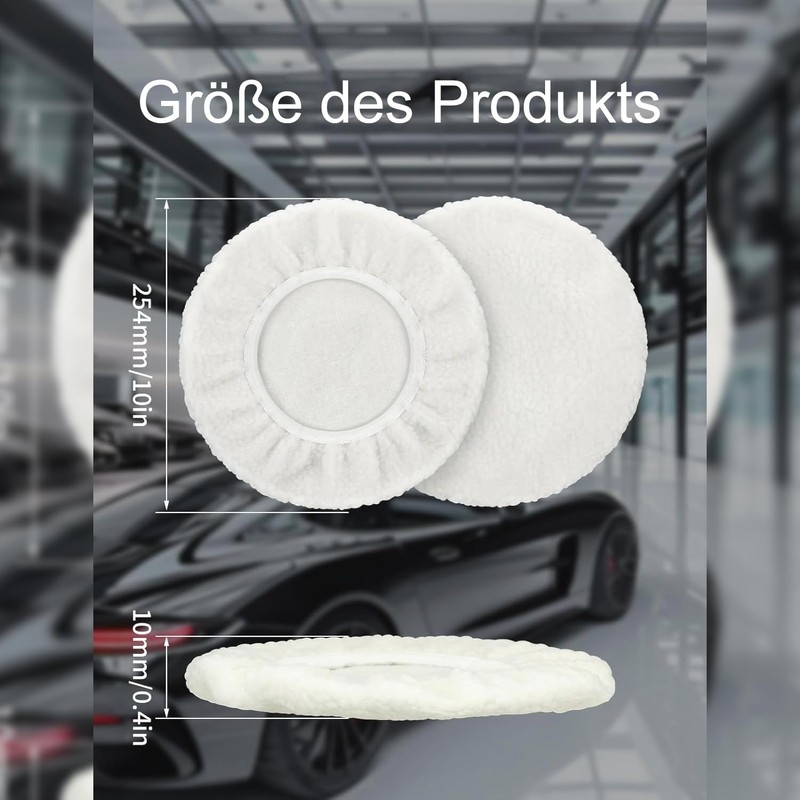 4Pcs Car Polisher Pad Bonnet Set Soft Microfiber Polishing Bonnet