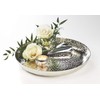 Kobolo Decorative Tray, Christmas Plate, Silver, Aluminium, Hammered, 34 cm