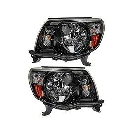 Headlight Assembly Set with Sport Package - Compatible with 2005-2011 Toyota Tacoma