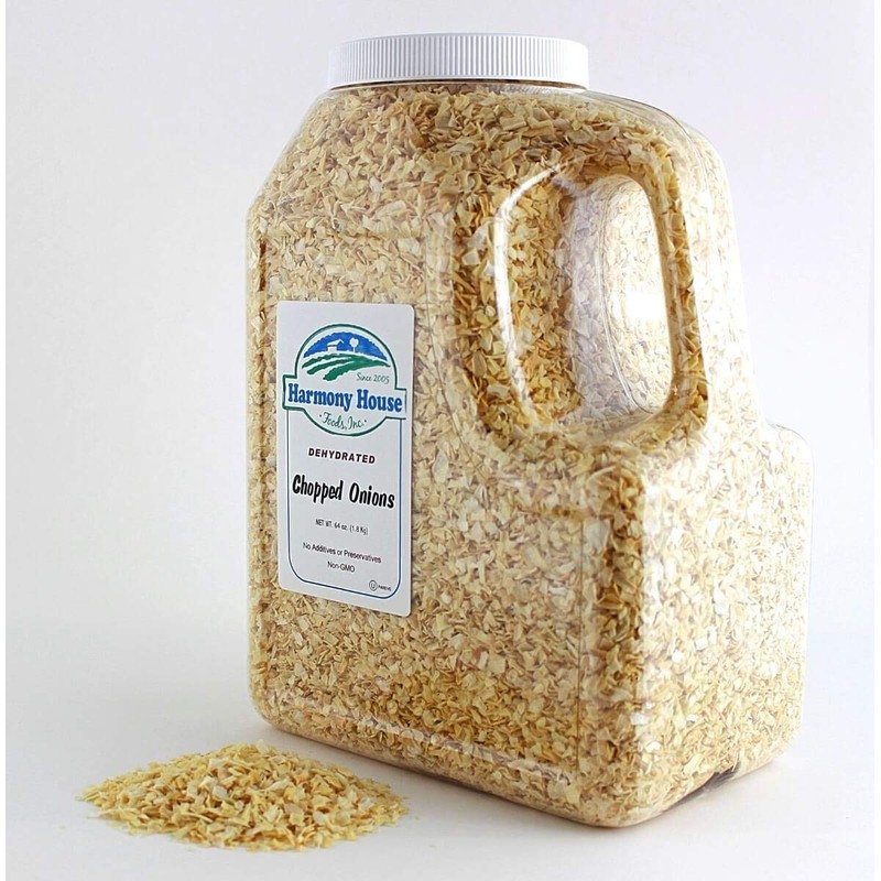 Harmony House Dried Onions, Chopped – Dehydrated Vegetables for Cooking,