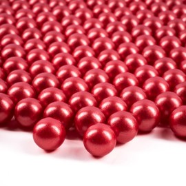 Galashield Marbles for Vases | Glass Marbles Bulk Vase Fillers | Glass Beads for Vases, Scarlet Red Round Marble 1lb, (Approx. 80 pcs)