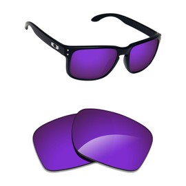 Alphax Plasma Purple Mirrored Polarized Replacement Lenses for Oakley Holbrook OO9102 Sunglasses