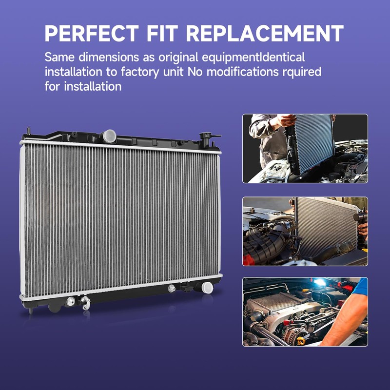 Engine Coolant Radiator with Transmission Oil Cooler Compatible with Ford