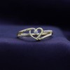 AFFY 1/10 Cttw Lab Grown Diamond Split Shank Heart Promise