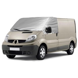 Opaltool Opaltool Externe Thermo Scheibenabdeckung fr Opel Vivaro Renault Trafic N-issan Primastar 2001-2014, Luxus Silber Wrap, Faltbare Frontscheibenabdeckung Winter Sommer Scheibenfrostschutz Abdeckung