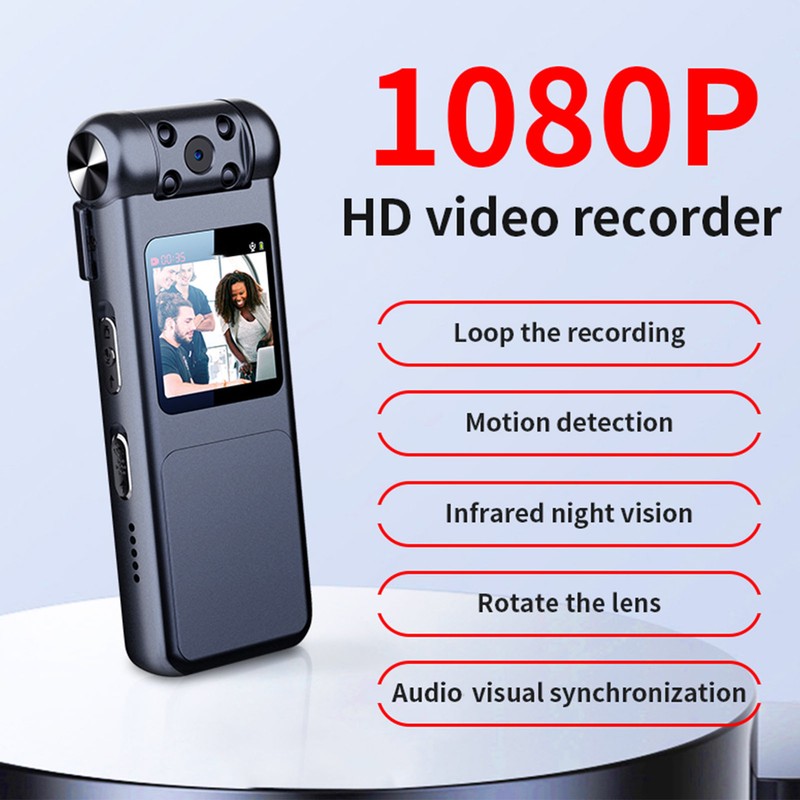 Wearable Camera 120 Degrees Rotatable Lens Portable Video Recorder Law