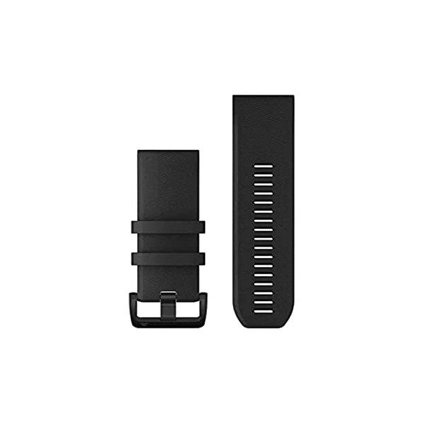 Wearable4U Garmin Quickfit Watch Band, Vented Carbon Gray Titanium Bracelet,Black,22 mm