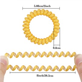 DealEachDay Spiral Hair Ties,DED 32PCS Ties for Women,No Crease Coils,Spiral Bracelets, Elastic Coil Women Girls,Apply to Curly,Straight,Thick,Thin,Short,Long Hair, Candy Colors, 32 Count (Pack of 1)
