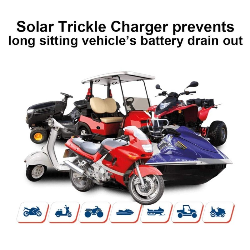 ECO-WORTHY 10W Solar Car Battery Charger Maintainer 12V Waterproof Solar