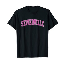 Sevierville Tennessee TN Vintage Sports Design Pink T-Shirt