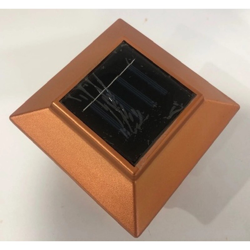 Garden Sunlight 6 Pack 4x4 Solar Powered Plastic Black/Copper LED