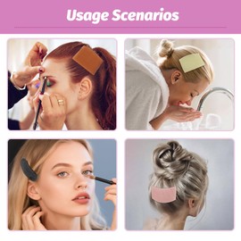 Hair Ma-gic Gripper 40 Pcs Hair Pad Packing, Multiple Colors for Styling Sectioning, Fixed Seamless Paste Patch for Men and Women, Barbers Accessories(30 Color Random,10 Fluffy Pads)