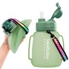 TakeToday 40 OZ Motivational Water Bottle with Straw and Paracord