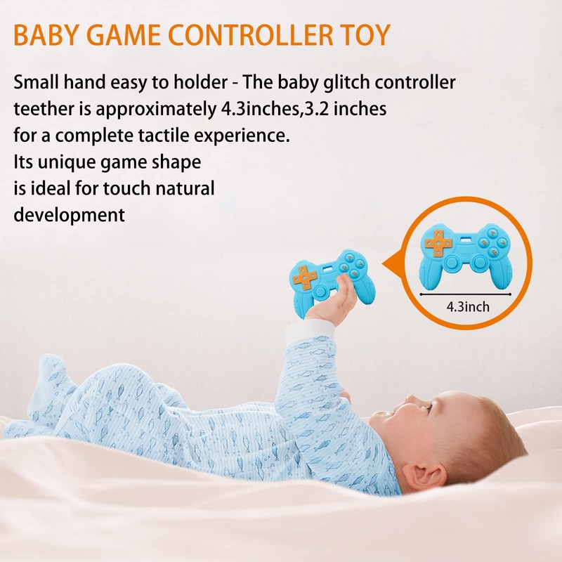 Cool Remote Game Control Teething Toy for Babies 0-6 6-12