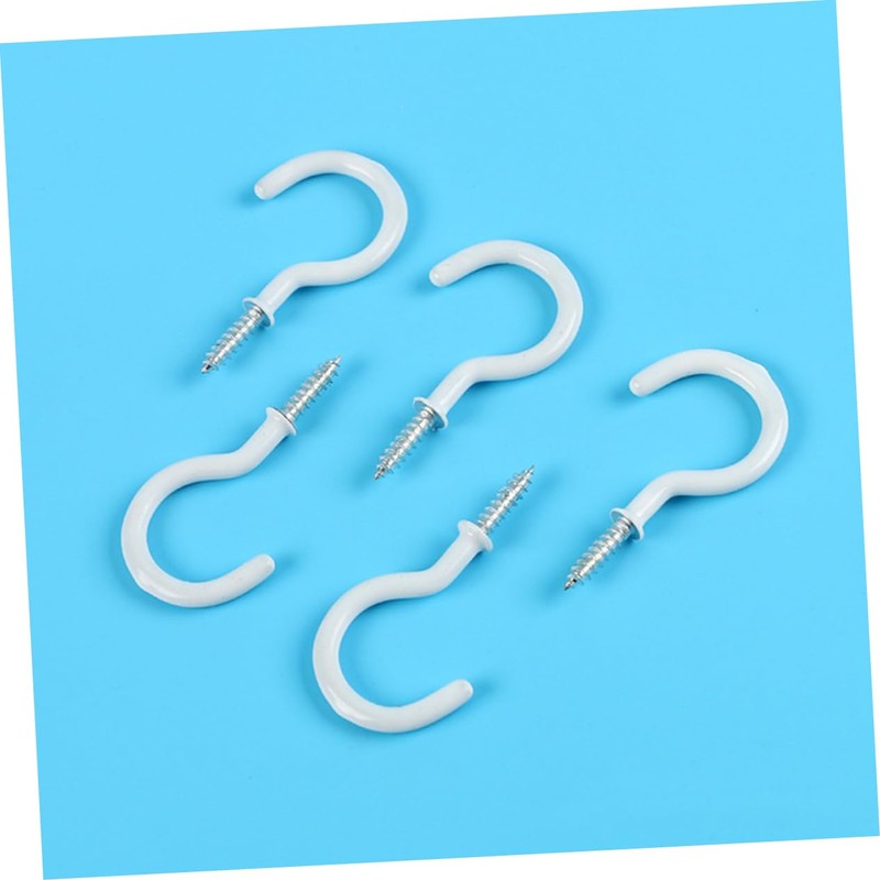 Ciieeo Sturdy 100pcs Metal Ceiling Hooks 5.5cm Long Cup Screw