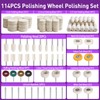 114 PCS Polishing Kit with 2Pcs Polishing Compound for Dremel,