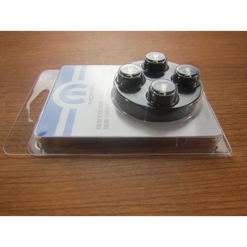 Mopar Jeep Black Valve Stem Caps New OEM